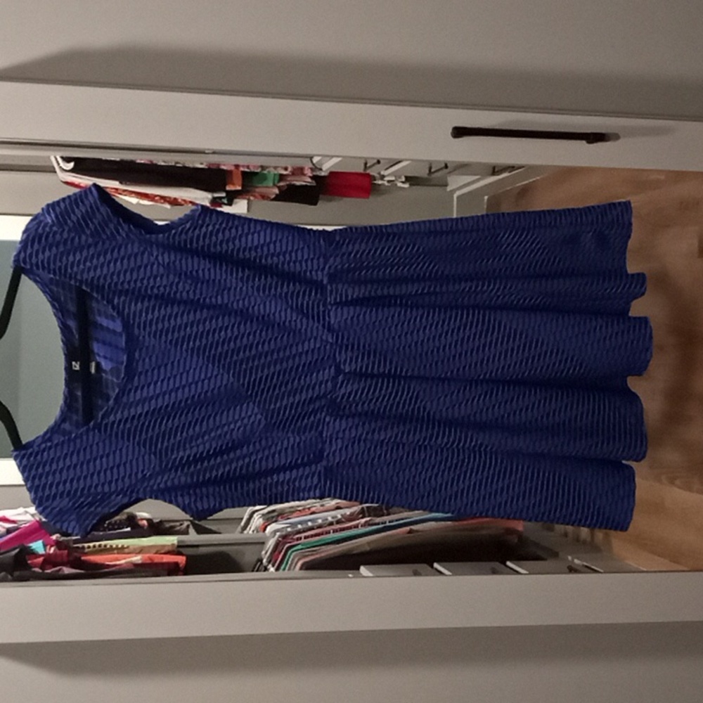 Navy/Black Cap Sleeve Dress